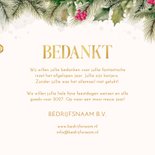 Zakelijke kerstkaart met hulst en kerstballen logo 3