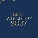 Zakelijke kerstkaart met klassieke goudlook typografie 2