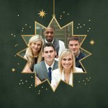 Zakelijke kerstkaart met sterren bedankt logo groen foto 2