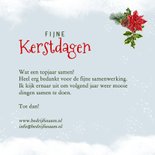 Zakelijke kerstkaart rendier roodborstjes in de sneeuw 3