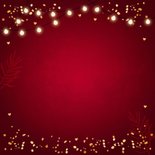 Zakelijke kerstkaart rood Fijne Feestdagen goudlook lampjes 2