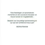 Zakelijke kerstkaart sprankelende goudfolie sterren 3