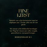 Zakelijke kerstkaart stijlvol goud fijne kerst spetters 3