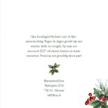 Zakelijke kerstkaart strik met takken en ornamenten 3