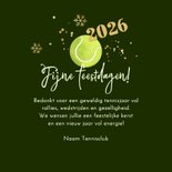 Zakelijke kerstkaart tennisvereniging tennisballen sneeuw 3