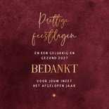 Zakelijke kerstkaart topper bedankt medewerker rood ster 3