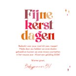 Zakelijke kerstkaart typografie kleurrijk bedankt sterren 3