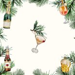 Zakelijke kerstkaart uitnodiging kerstborrel drankjes Achterkant