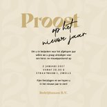 Zakelijke kerstkaart uitnodiging nieuwjaarsborrel champagne 3
