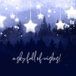 Zakelijke kerstkaart vallende sterren wens 2