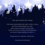 Zakelijke kerstkaart vallende sterren wens 3
