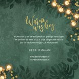 Zakelijke kerstkaart warm wishes lampjes groen botanisch 3