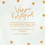 Zakelijke kerstkaart warme kerstgroet met sterren groen 3