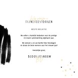 Zakelijke kerstkaart zwart goudfolie sterren jaartal logo 3