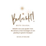 Zakelijke nieuwjaarskaart 2026 bedankt sterren beige 3