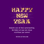 Zakelijke nieuwjaarskaart bedankt happy new year sterren 3