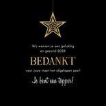 Zakelijke nieuwjaarskaart bedankt topper ster gelukkig 2027 3