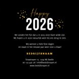 Zakelijke nieuwjaarskaart goud glitter vuurwerk 2027 3