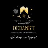 Zakelijke nieuwjaarskaart toost 2027 vuurwerk borrel sterren 3