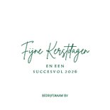 Zakelijke stijlvolle kerstkaart 2026 groen met rood 3