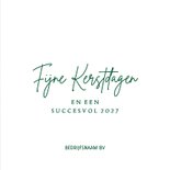 Zakelijke stijlvolle kerstkaart 2027 groen met rood 3