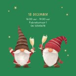 Zakelijke uitnodigingskaart kerstborrel kabouters grappig 2