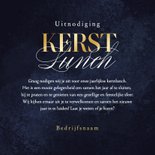Zakelijke uitnodigingskaart kerstlunch sneeuwvlokken goud 3