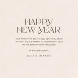 Zandkleurige nieuwjaarskaart love joy peace 3