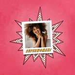 Zomaar kaart you're a SUPERWOMAN in comic stijl 2