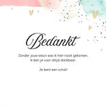 Zomaar kaartje je bent een schat bedankt verf hartjes 3