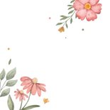 Zomaarkaart met kleurrijke getekende bloemen 2