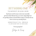 Zomerse uitnodigingskaart tuinfeest 50 jaar goud champagne 3