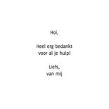 Zwart wit trendy bedank kaart 3
