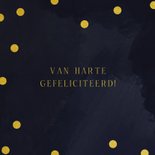 Zwarte verjaardagskaart met gouden glitter confetti 2