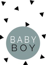 Baby -  Baby Boy - Driehoekjes Denim Blue 