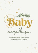 Babyshower invulkaartje neutraal baby voorspellingen