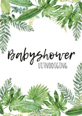 Babyshower uitnodiging | Botanisch
