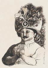 Bedankkaart van een man met een tulband op zijn hoofd
