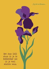 Beterschapskaart kleurrijke iris voor sterkte