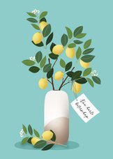 Beterschapskaart - takken van een citroenboom