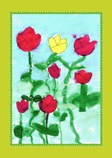 Bloemenkaart roos van De Liedjesfabriek