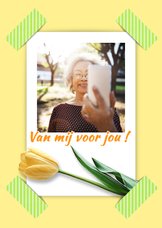 Bloemenkaart selfie tulp RB1