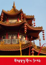 Chinees nieuwjaar met tempel