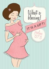 Christelijke felicitatie zwanger kaart