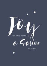 Christelijke kerstkaart handlettering joy tot the world