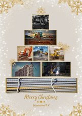 Collage zakelijke kerstboom rechthoekig voor 8 foto's