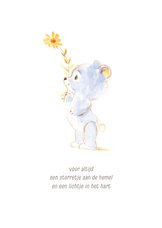 Condoleancekaart beer met bloem jongen