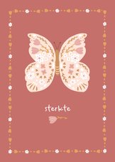 Condoleancekaart vlinder folkore