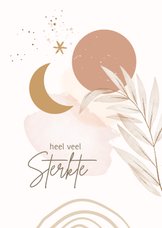 Condoleancekaart - Zon maan en ster en watercolor