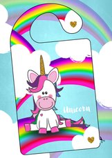 DIY deurhanger met unicorn en je eigen naam